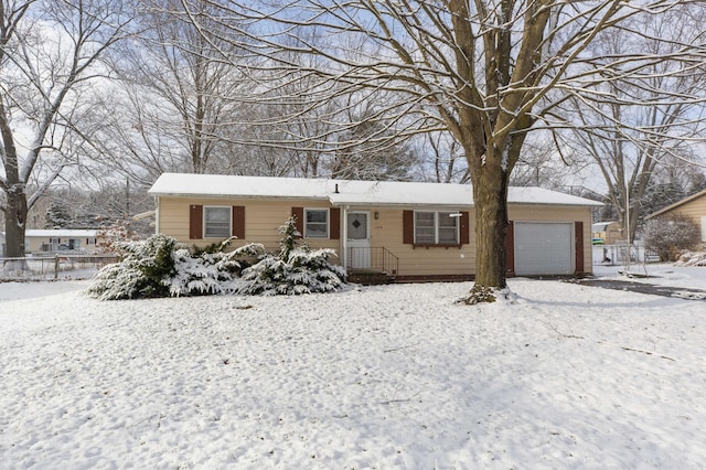 view of front of home featuring a garage