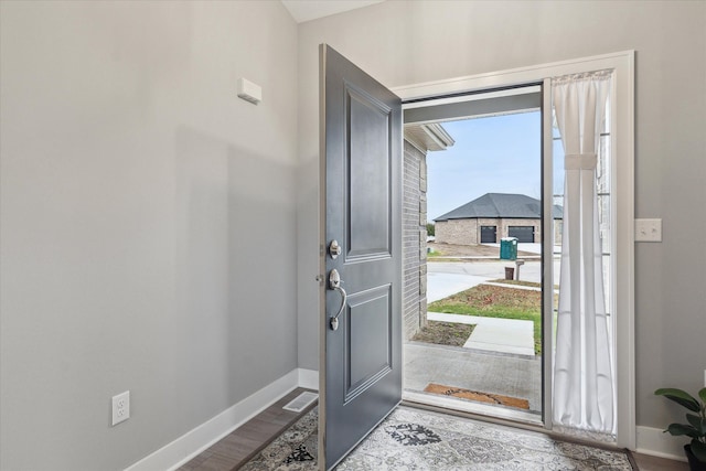 entryway featuring light hardwood / wood-style floors