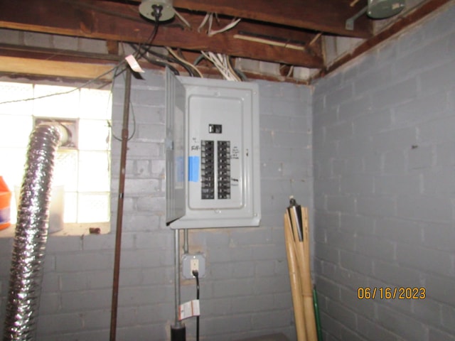 utility room featuring electric panel