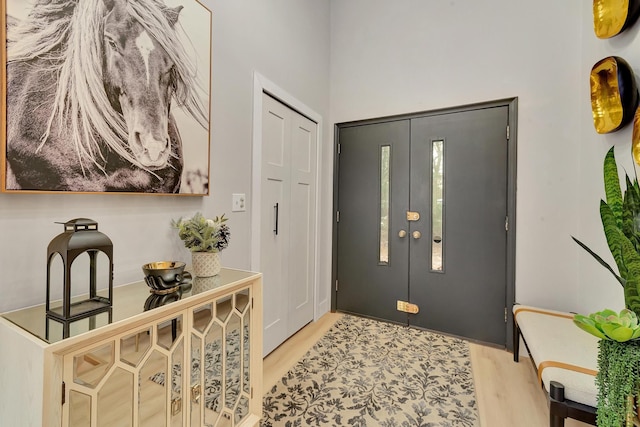 entrance foyer featuring light hardwood / wood-style floors