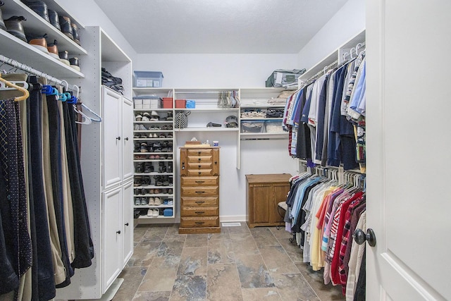 view of walk in closet