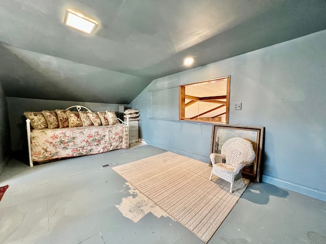 bonus room featuring vaulted ceiling