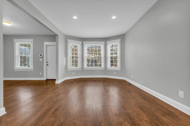 interior space featuring dark hardwood / wood-style floors