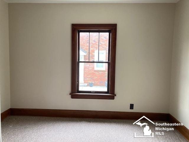 view of carpeted empty room