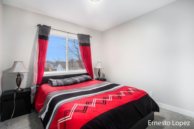 bedroom with carpet flooring