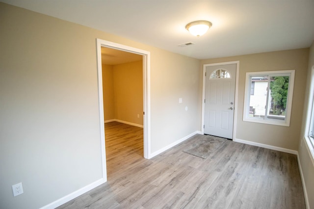 entryway featuring light hardwood / wood-style flooring