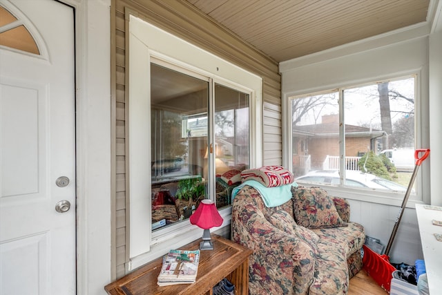 view of sunroom