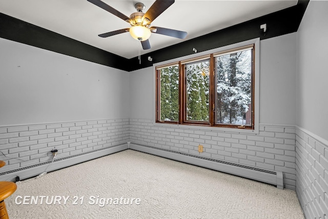 spare room featuring ceiling fan