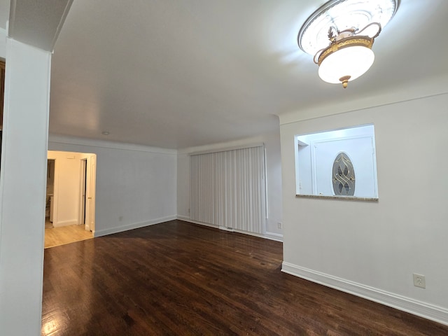 interior space featuring dark hardwood / wood-style flooring