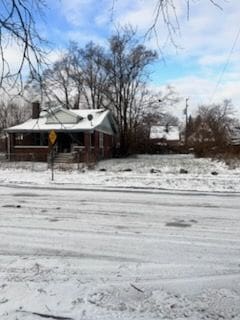 view of snowy yard