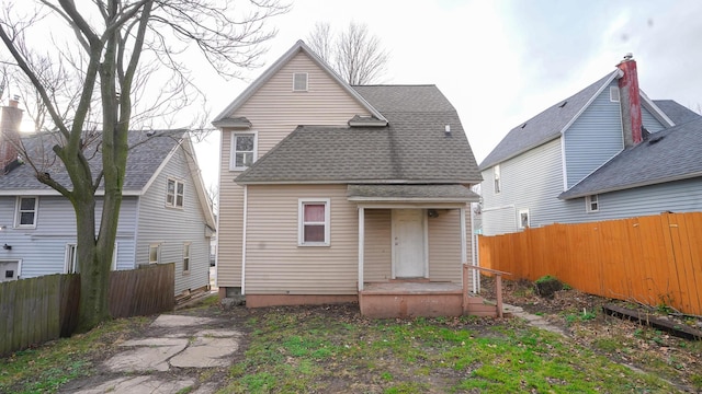 view of back of property