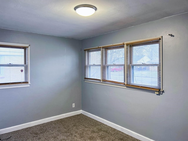 carpeted empty room with a healthy amount of sunlight