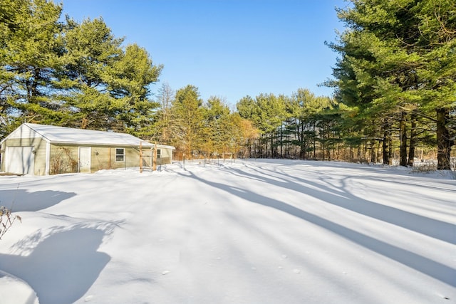 view of snowy yard