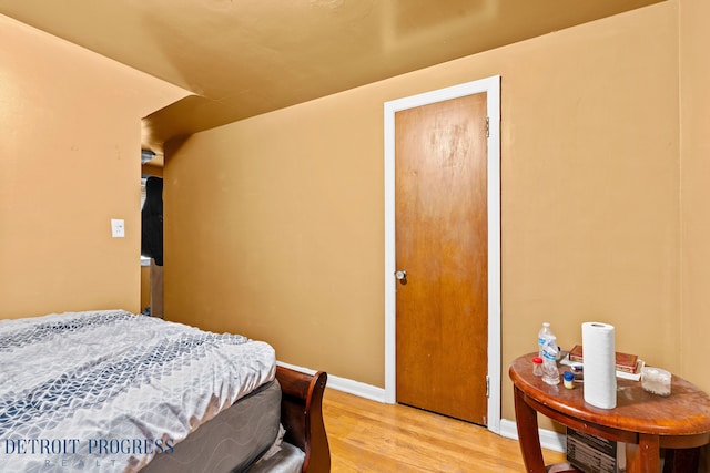 bedroom featuring light hardwood / wood-style flooring