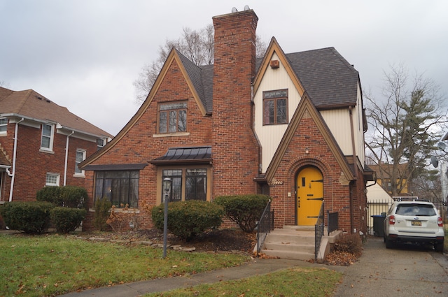 view of tudor home