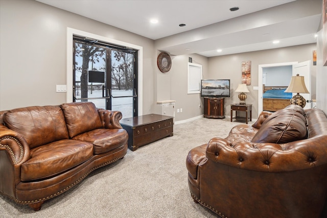 view of carpeted living room