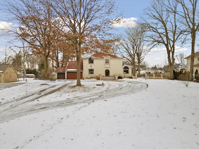 view of snowy yard