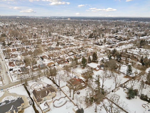 view of snowy aerial view