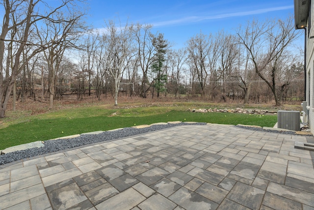 view of patio / terrace featuring central air condition unit