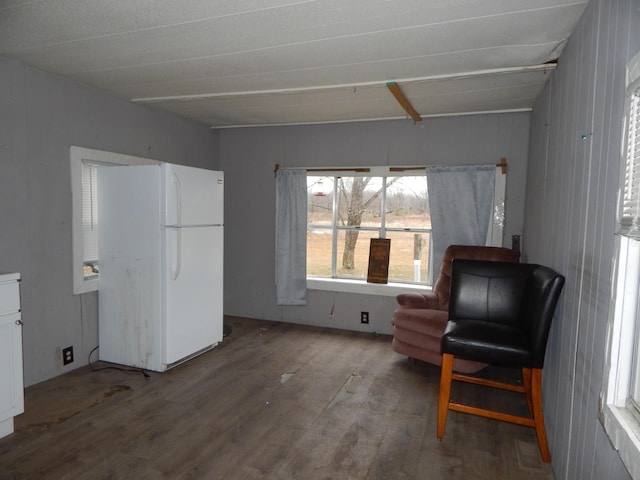 unfurnished room with wood-type flooring