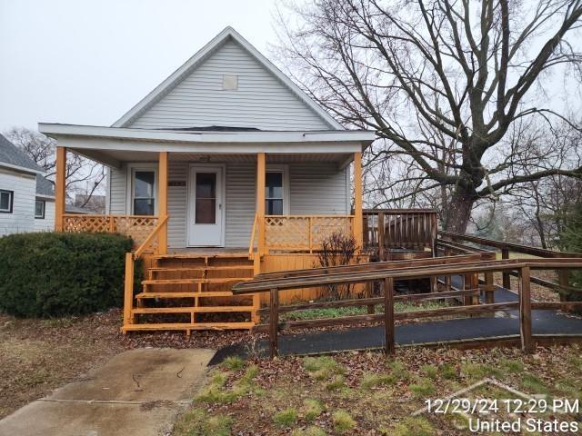 bungalow with covered porch