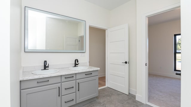 bathroom with vanity