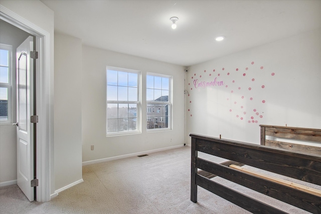 view of carpeted bedroom