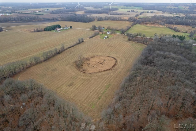 bird's eye view featuring a rural view