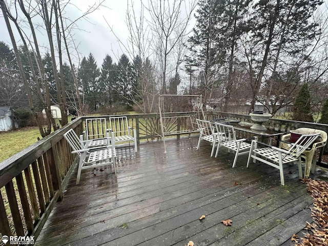 view of wooden terrace