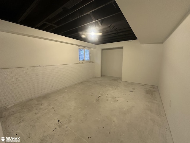 view of basement