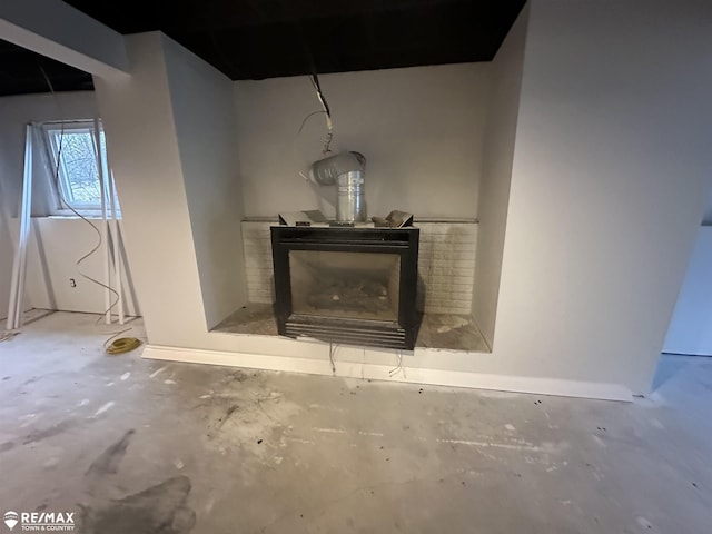 interior details with concrete flooring