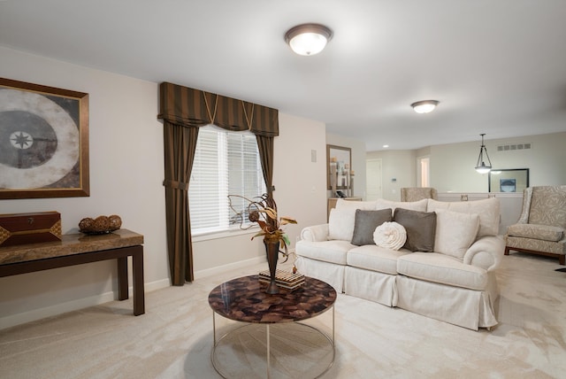 view of carpeted living room