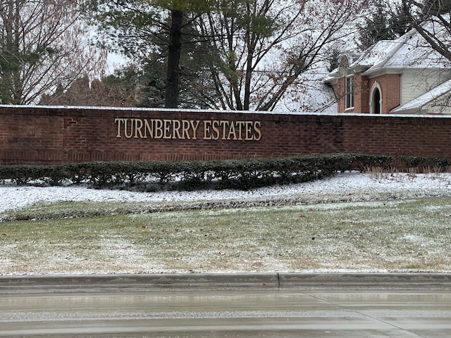 view of community sign