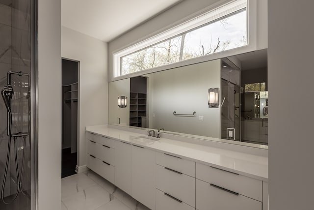 4380 The Heights Blvd, Rochester, MI 48306 - bathroom with vanity and walk in shower