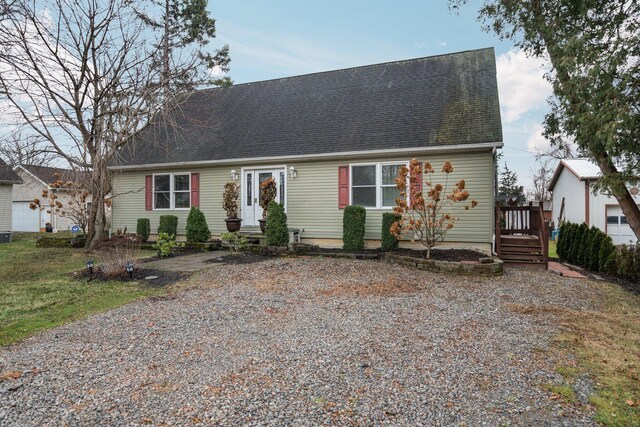 view of cape cod home