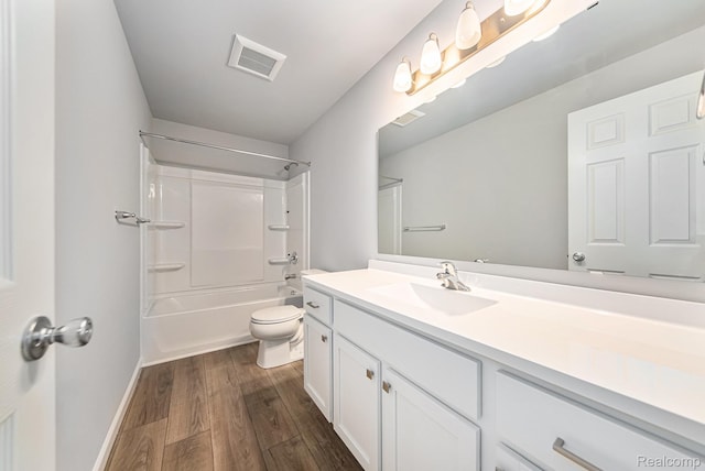 172 Woodland Way, Manchester, MI 48158 - full bathroom with vanity, wood finished floors, and bathtub / shower combination