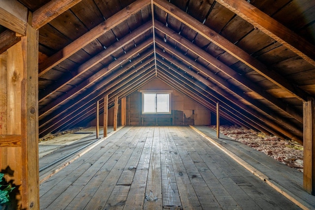 view of attic