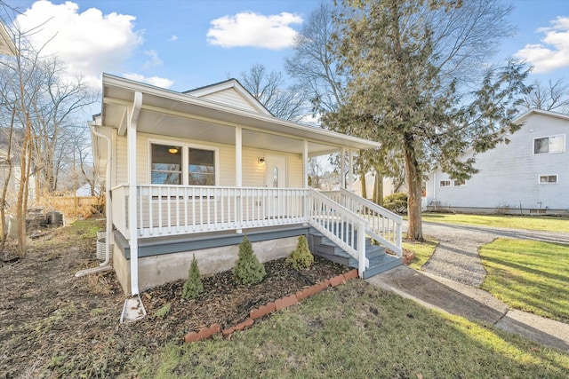 view of front facade with covered porch