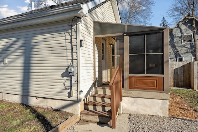 view of doorway to property