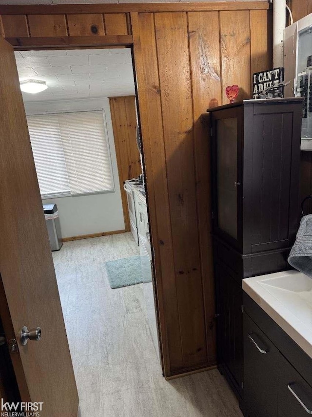 bathroom featuring hardwood / wood-style floors