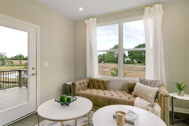 living area with a wealth of natural light