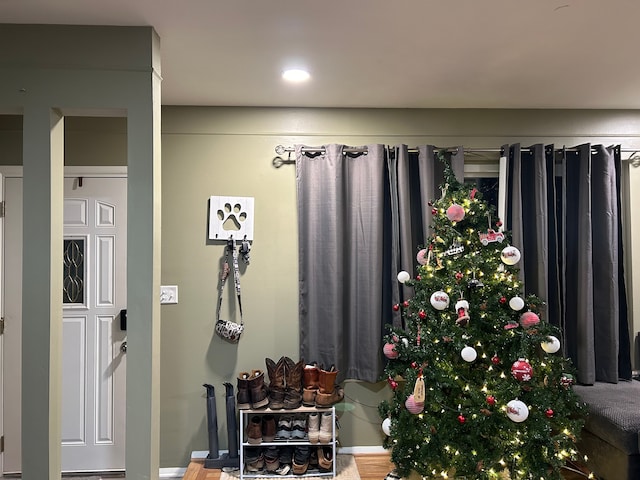 bathroom featuring hardwood / wood-style flooring