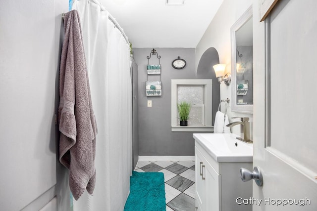 bathroom featuring vanity