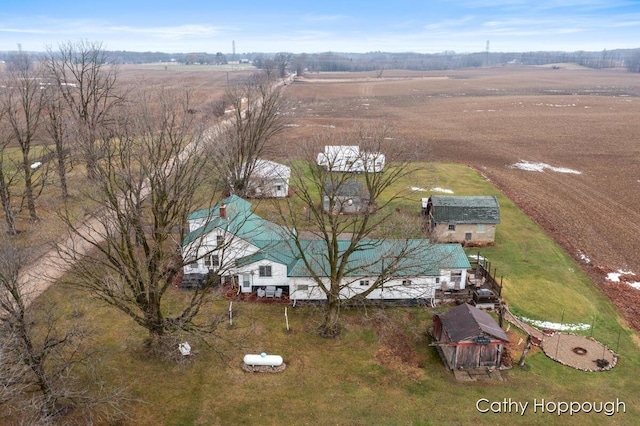 drone / aerial view featuring a rural view