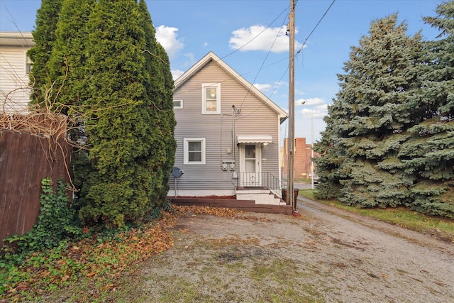 view of bungalow-style home