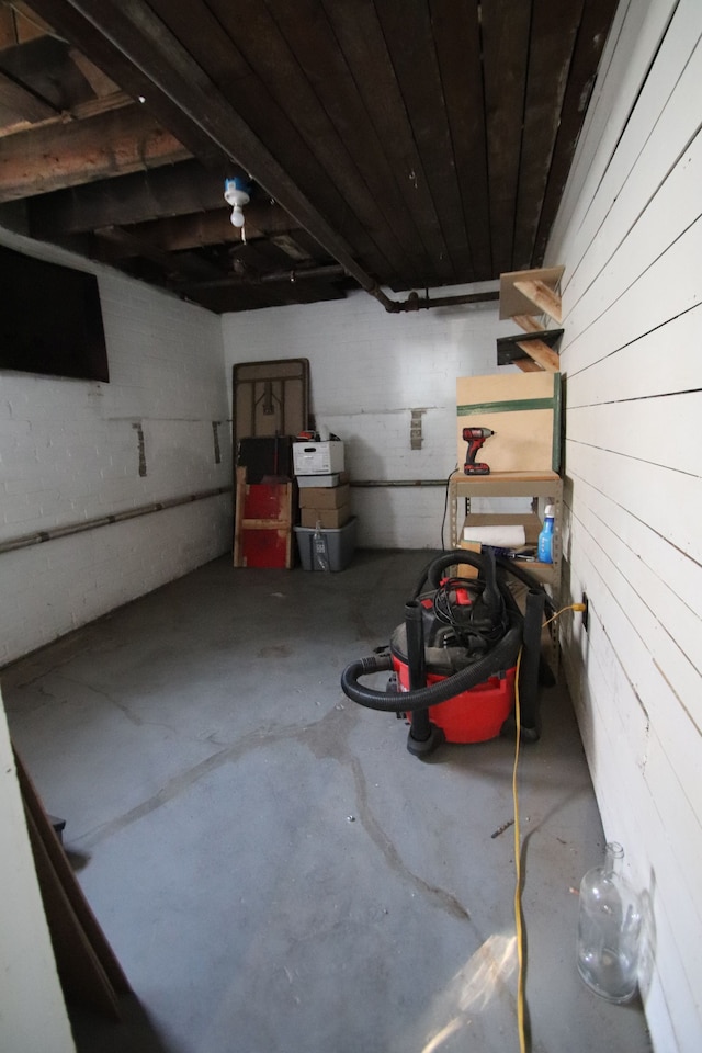 view of basement