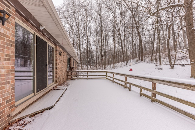 view of snowy yard