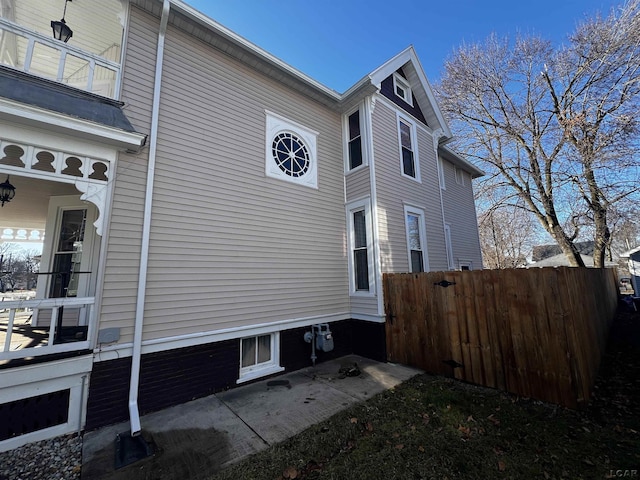 view of home's exterior featuring a patio area