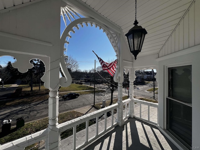 exterior space with covered porch