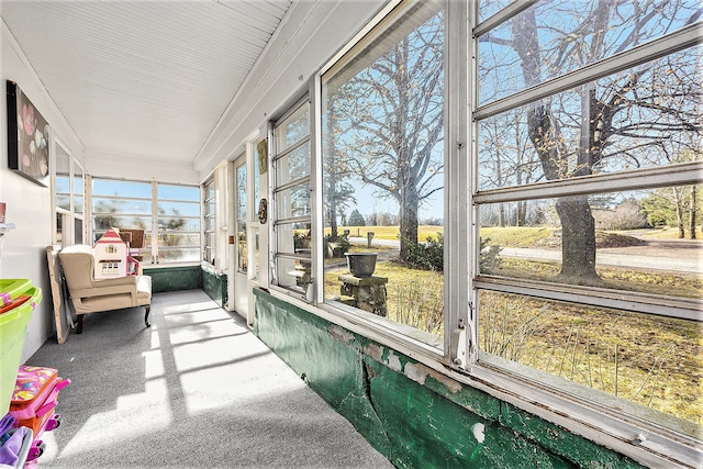 view of sunroom